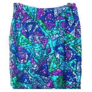 Vintage Sequin Art Deco Skirt